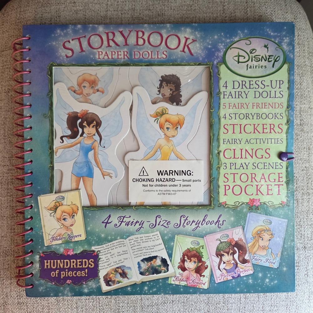 Disney Fairies Storybook Paper Dolls Tinker Bell Activity Book 2008 New Unused